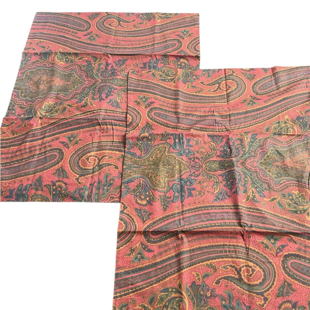 Ralph Lauren, 100% cotton pillowcases Paisley Pattern Fabric Rare  old money